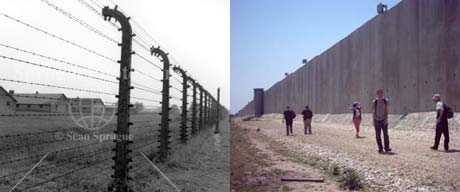 camp nazi, mur israélien